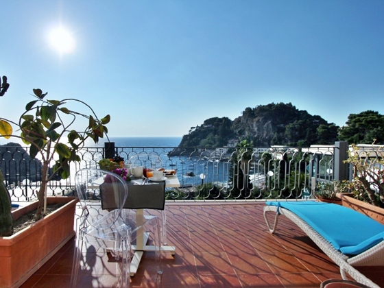 Terrasse vom Hotel "Baia Azzurra " in Taormina
